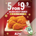 KFC - 45% OFF Golden Cheesy Crunch - sgCheapo