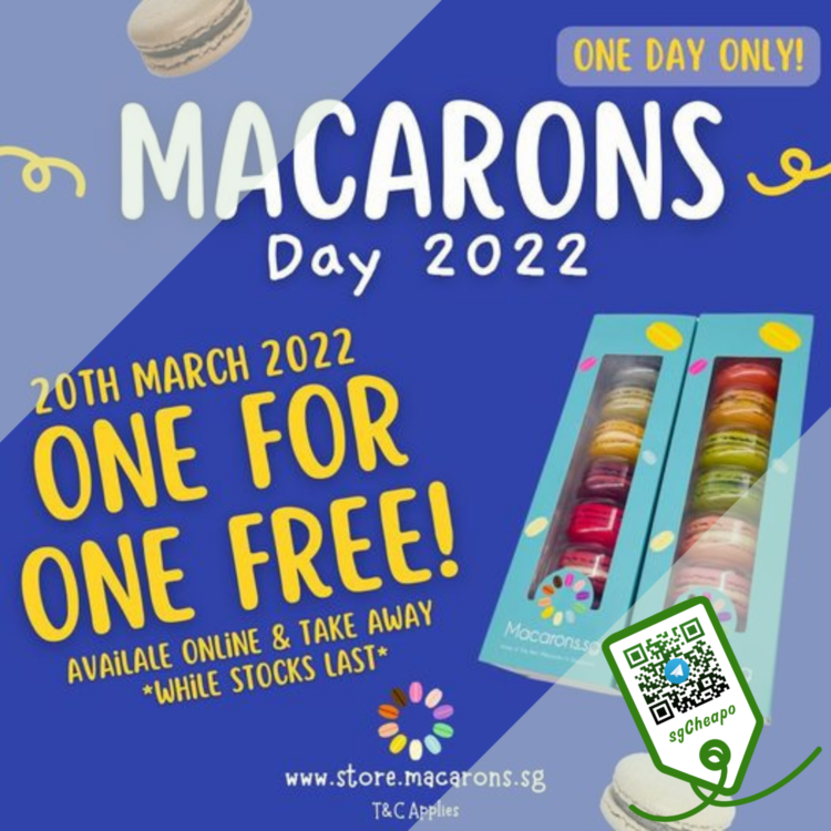 Macarons.sg - 1 FOR 1 MACARONS - sgCheapo