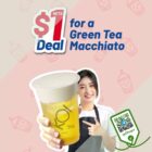 KOI Thé - $1 Green Tea Macchiato - sgCheapo