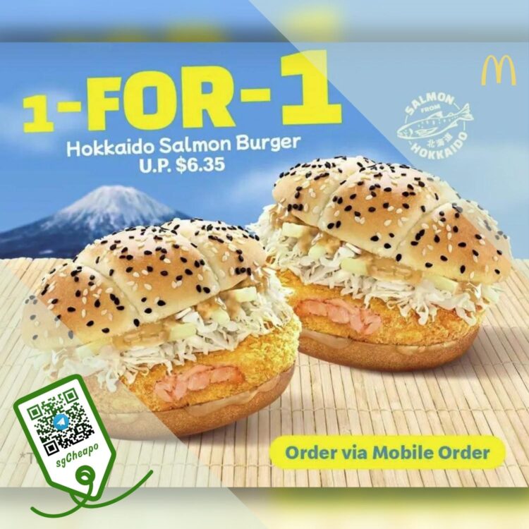 McDonald's - 1-FOR-1 Hokkaido Salmon Burger - sgCheapo