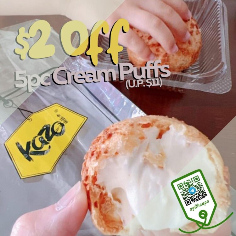Kazo - $2 OFF 5pc Cream Puffs - sgCheapo