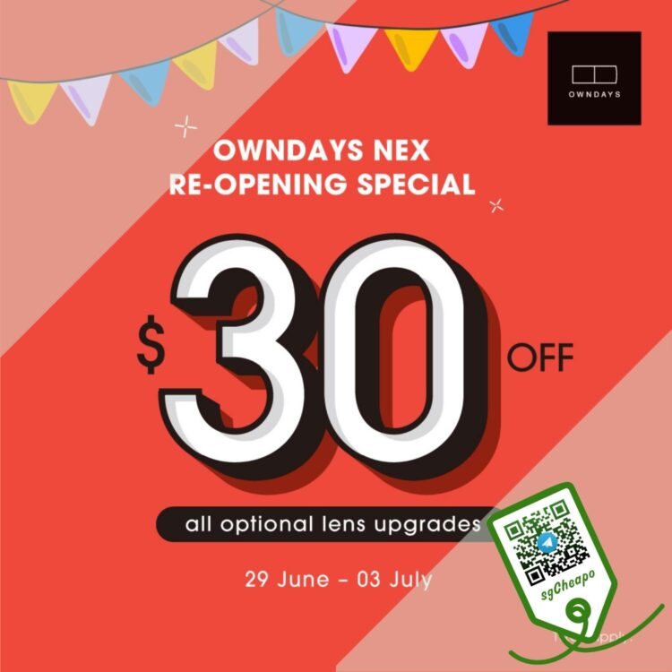 OWNDAYS - $30 OFF All Optional Lens Upgrades