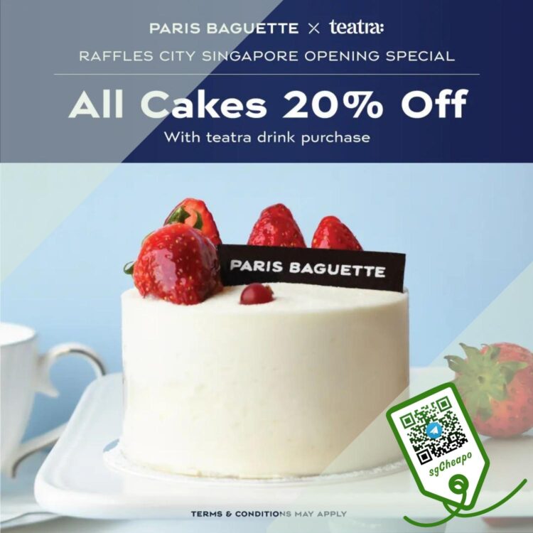 Paris Baguette - 20% OFF All Cakes - sgCheapo