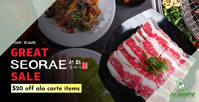 Seorae - $20 OFF Ala Carte Food Items - Ends 31 Aug