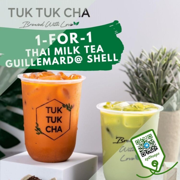 Tuk Tuk Cha - 1-FOR-1 Thai Milk Tea - sgCheapo