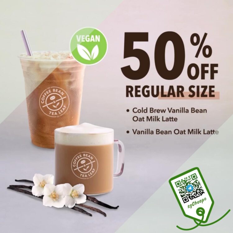 Coffee Bean - 50% OFF Vanilla Bean Oat Milk Latte