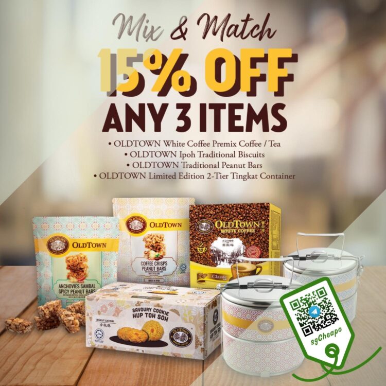 Oldtown - 15% OFF Mix & Match Any 3 Items