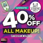 Watsons - 40% OFF Clio, Heroine Make, ZA & More