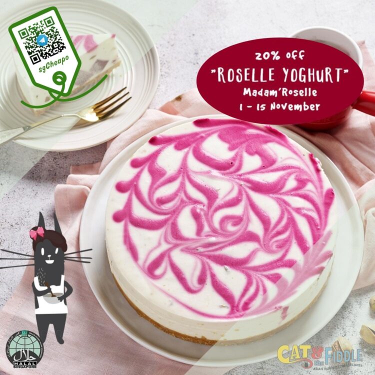 Cat & the Fiddle Cakes - 20% OFF Roselle Yoghurt Cheesecake