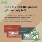 IKEA - $50 Vouchers @ $40
