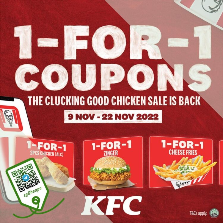 KFC - 1-FOR-1 Coupons