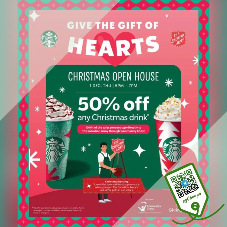 Starbucks - 50% OFF Christmas Drinks