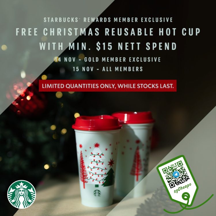 Starbucks - FREE Christmas Reusable Hot Cup