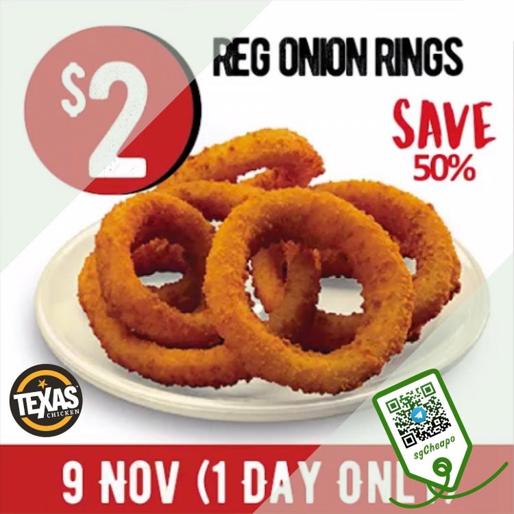 Texas Chicken - 50% OFF Onion Rings (Reg)