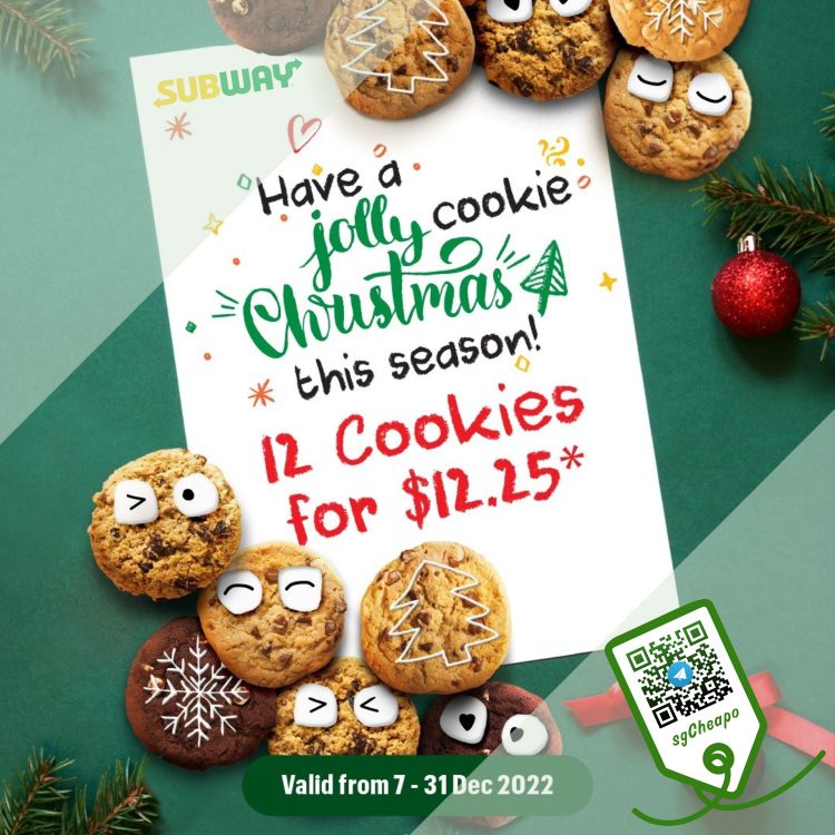 Subway - 12 Cookies @ $12.25