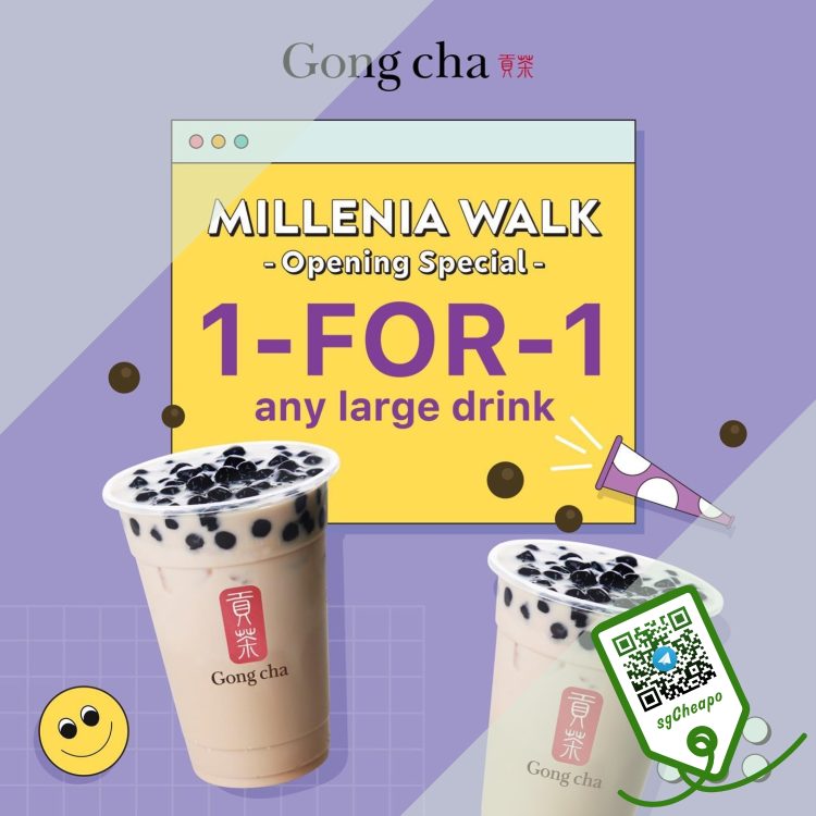 Gong Cha - 1-FOR-1 Large Drinks
