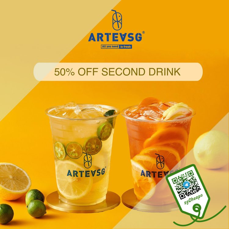 Artea - 50% OFF Second Drink - sgCheapo