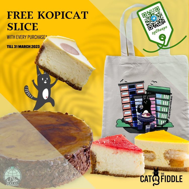 Cat and the Fiddle Cakes - FREE Kopi-O Cheesecake_Tote Bag - sgCheapo