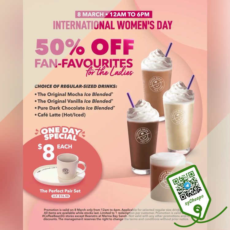 Coffee Bean - 50% OFF Regular-sized Beverages - sgCheapo