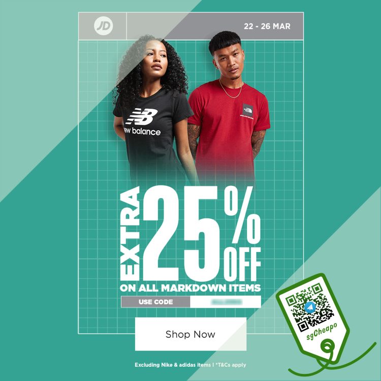 JD Sports - EXTRA 20% OFF Markdown Items - sgCheapo