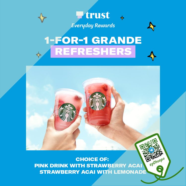 Starbucks - 1-for-1 Grande Refreshers - sgCheapo