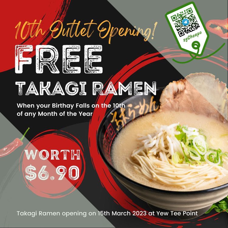 Takagi Ramen - FREE Takagi Ramen - sgCheapo