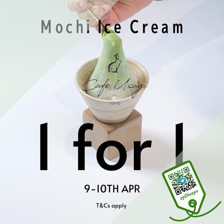Cafe Usagi TOKYO - 1-FOR-1 Mochi Ice Cream - sgCheapo