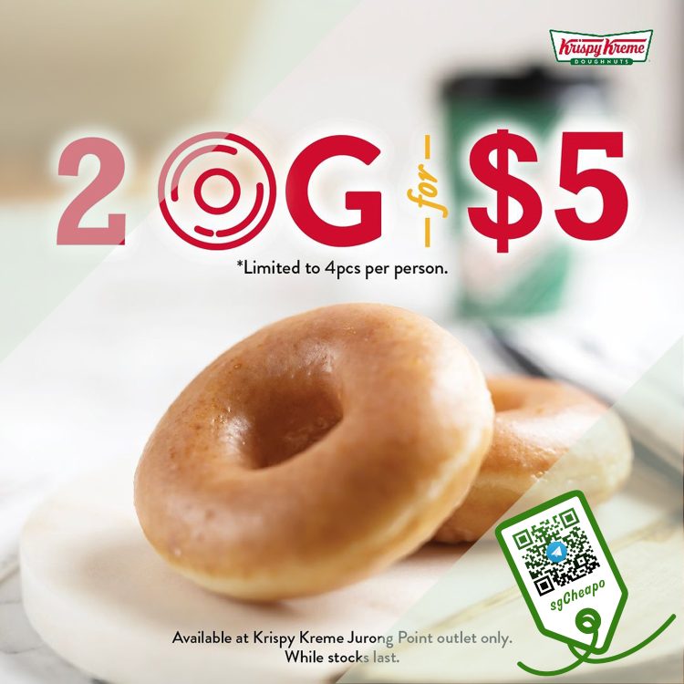 Krispy Kreme - 2 Original Glazed for $5 - sgCheapo