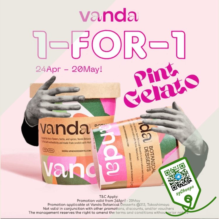 Vanda Desserts - 1-FOR-1 Pint Gelato - sgCheapo