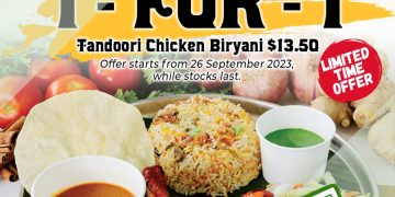 Prata Wala - 1-FOR-1 Tandoori Chicken Biryani - sgCheapo