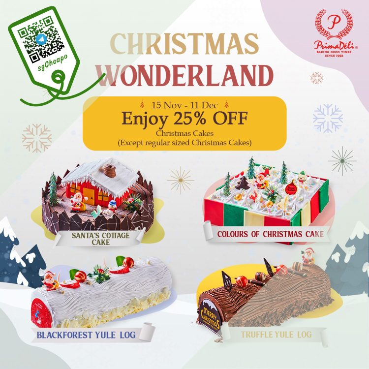 PrimaDeli - 25% OFF Christmas Cakes - sgCheapo