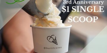 Burnt Cones - $1 Single Scoop - sgCheapo
