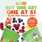 Boost Juice Bar - Buy 1 Get 1 FREE at $1 - sgCheapo