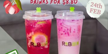 R&B Tea - $8.80 for 2 Large Lychee Breeze -sgCheapo