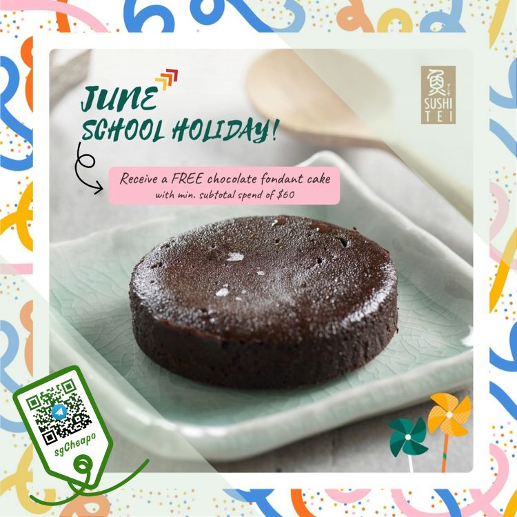 SUSHI TEI - FREE Chocolate Fondant Cake - sgCheapo