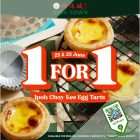 Ipoh Town Kopitiam - 1-FOR-1 Egg Tarts - sgCheapo