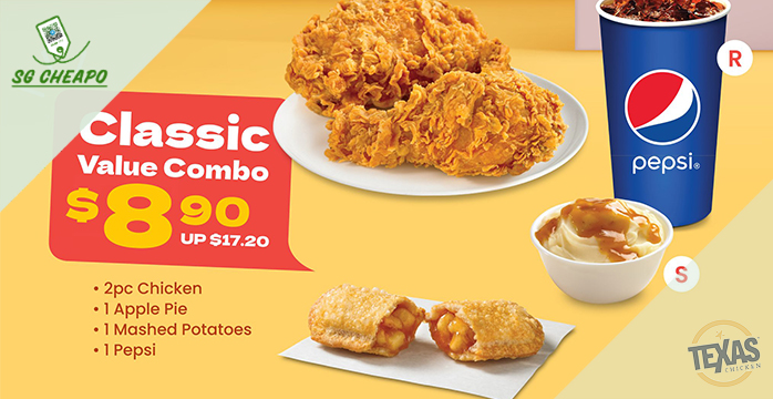 Texas Chicken - UP TO 50% OFF Value Combo Deals - Ends 31 Jul