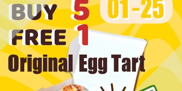 Kopi & Tarts - BUY 5 FREE 1 Original Egg Tart - sgCheapo