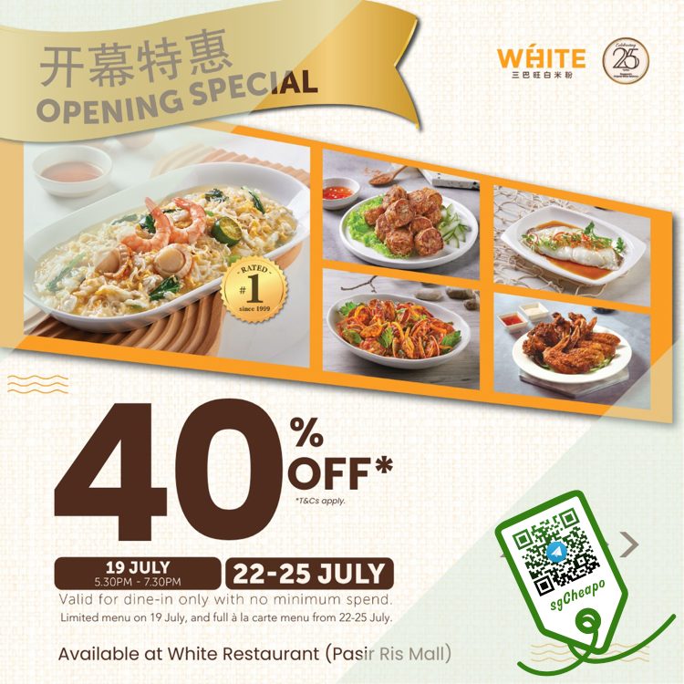 White Restaurant - 40% OFF White Restaurant - sgCheapo