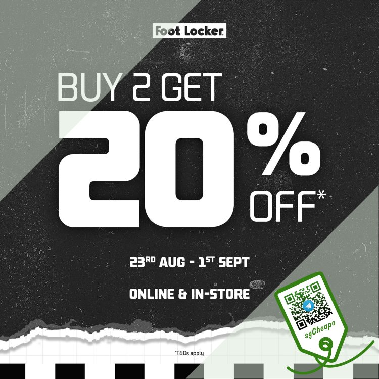 Foot Locker - Buy 2 Get 20% OFF Foot Locker - sgCheapo