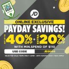 JD Sports - Up to 40% OFF + Extra 20% OFF JD Sports - sgCheapo