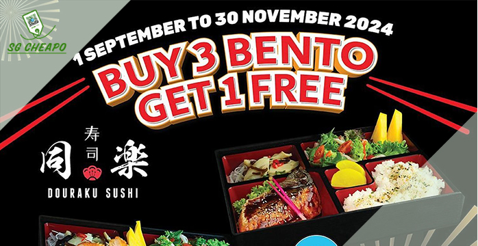 Douraku Sushi - Buy 3 Bentos Get 1 FREE - sgCheapo