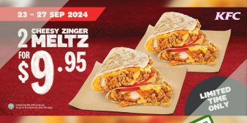 KFC - 2 Cheesy Zinger Meltz for $9.95 - sgCheapo