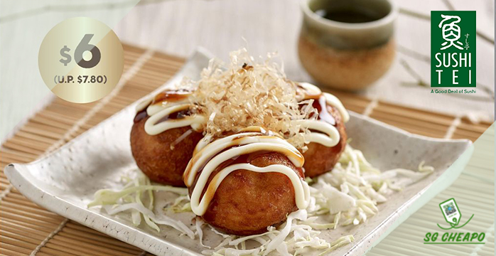 SUSHI TEI - $6 Big Takoyaki - sgCheapo