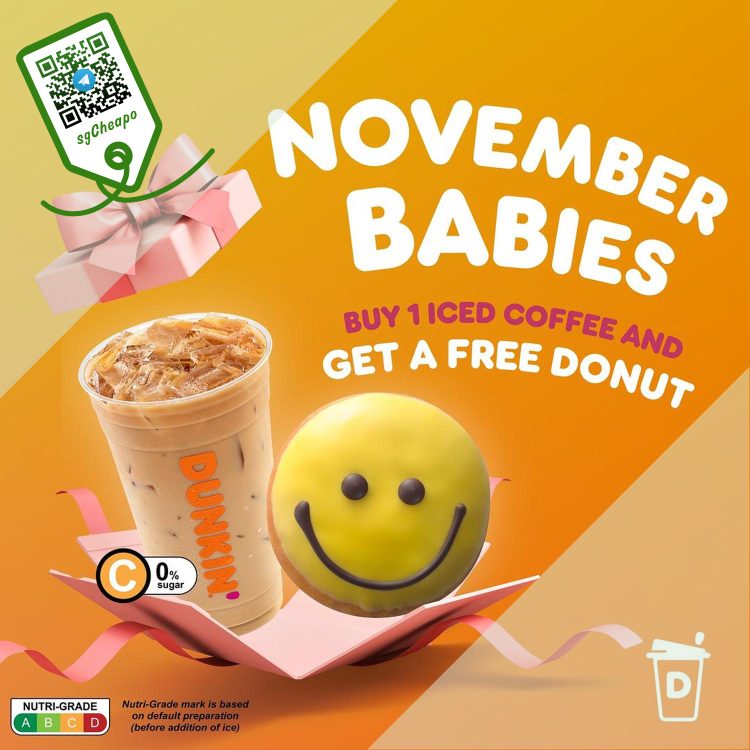 Dunkin' Donuts - Buy Coffee Get FREE Donut - sgCheapo