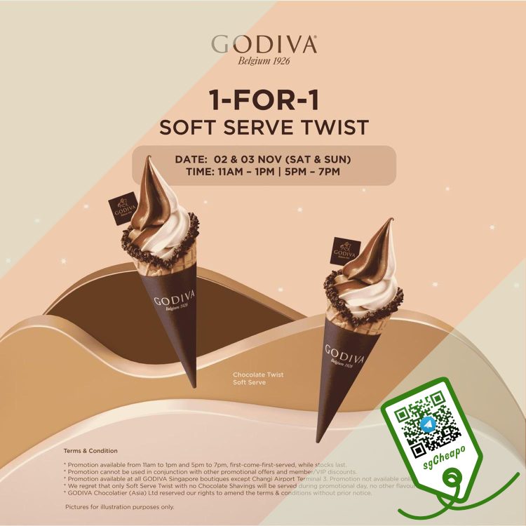 GODIVA - 1-FOR-1 Soft Serve Twists - sgCheapo