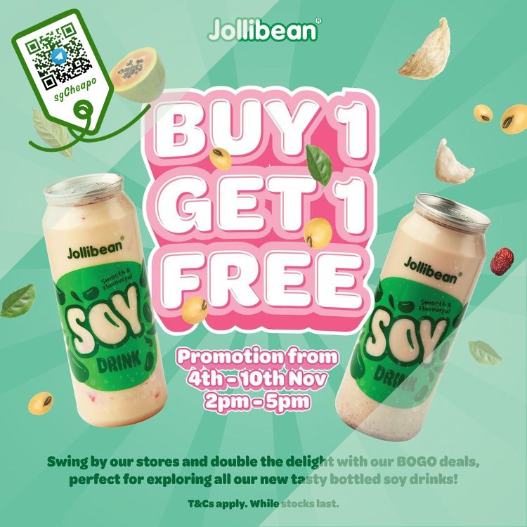 Jollibean - Buy 1 Get 1 FREE Soy Drink - sgCheapo