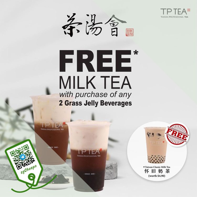 TP Tea - FREE Milk Tea - sgCheapo