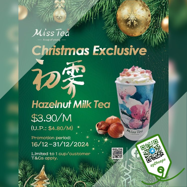 Miss Tea - $3.90 Hazelnut Milk Tea - sgCheapo