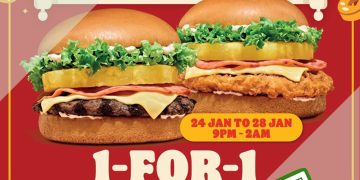 Burger King - 1-FOR-1 Golden Pineapple Burger - sgCheapo